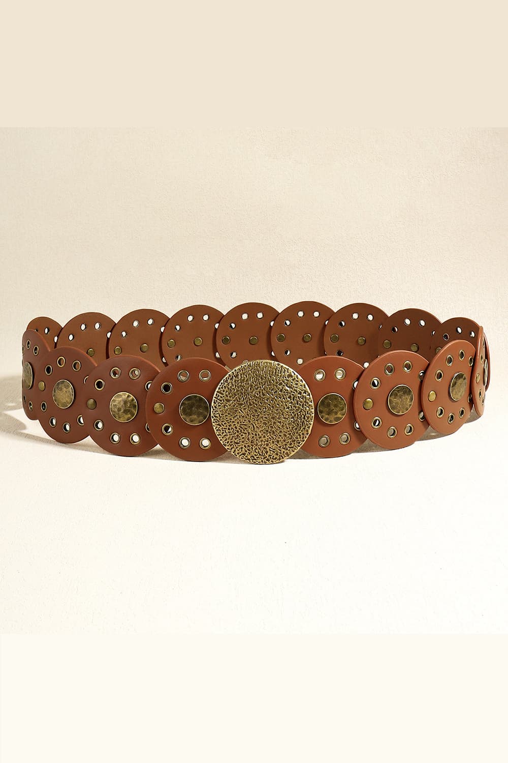 Round Shape PU Leather Belt - Flip Flop Dynasty