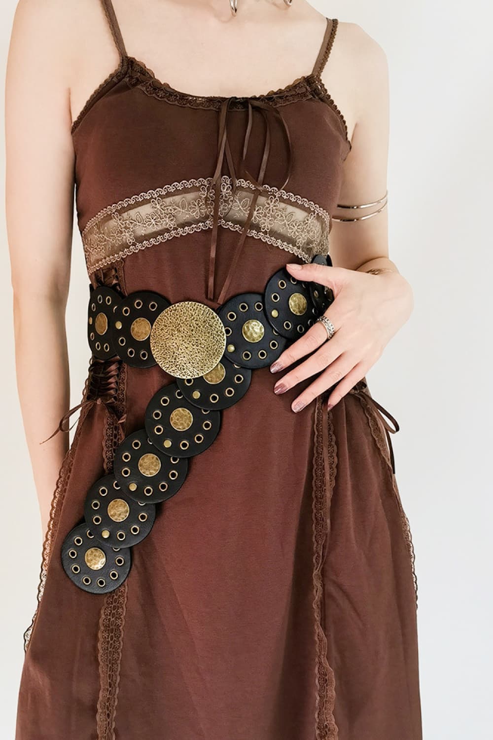 Round Shape PU Leather Belt - Flip Flop Dynasty