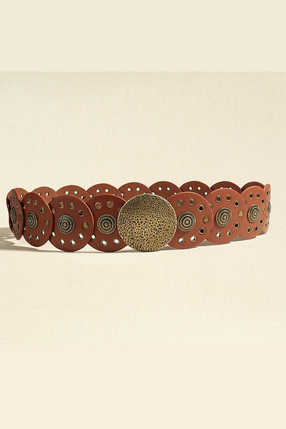 Round Shape PU Leather Belt - Flip Flop Dynasty