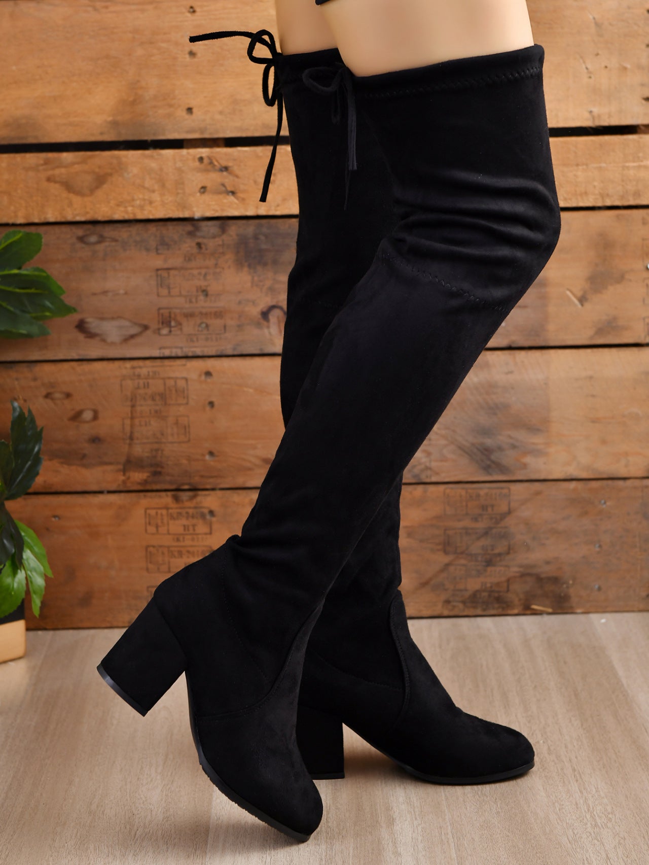 Round Toe Block Heel Boots - Flip Flop Dynasty
