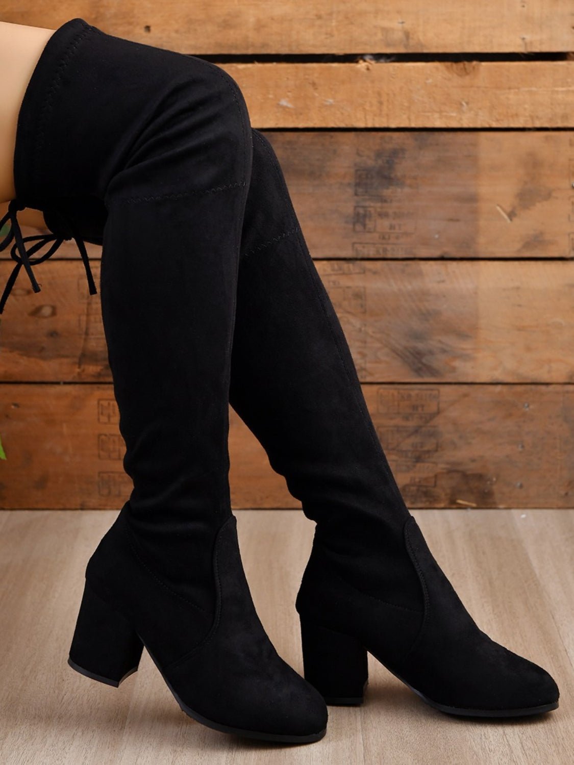 Round Toe Block Heel Boots - Flip Flop Dynasty