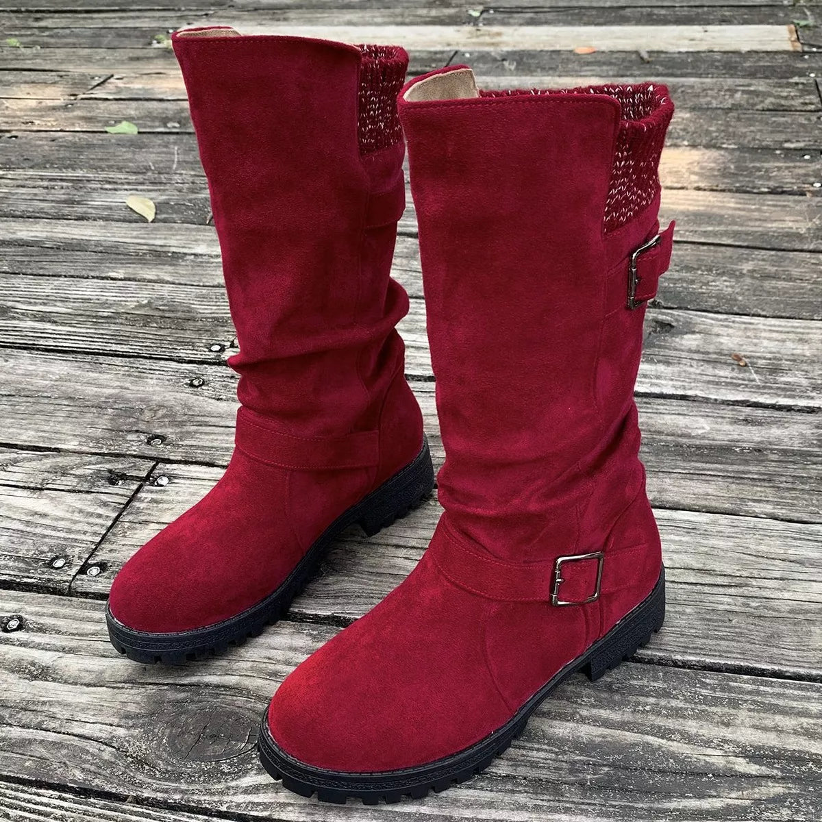 Round Toe Block Heel Boots - Flip Flop Dynasty