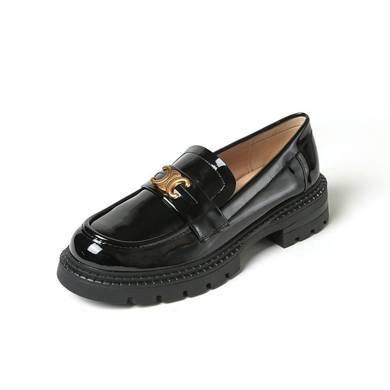 Round Toe Block Heel Loafers - Flip Flop Dynasty