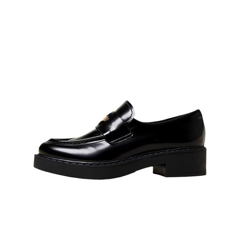Round Toe Block Heel Loafers - Flip Flop Dynasty