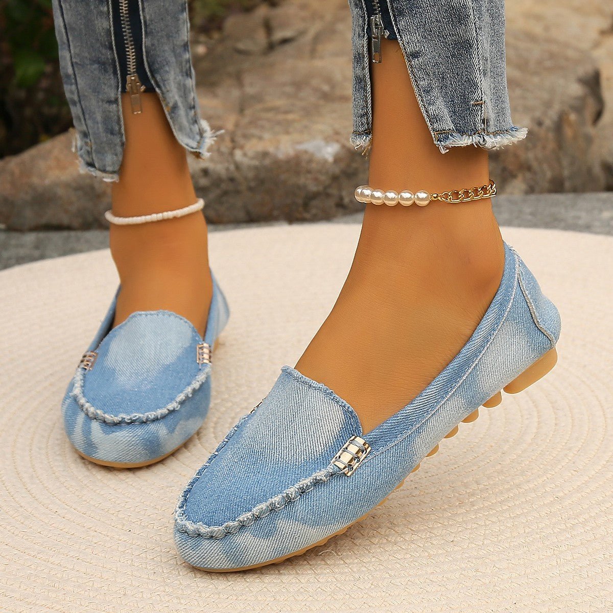 Round Toe Flat Loafers - Flip Flop Dynasty