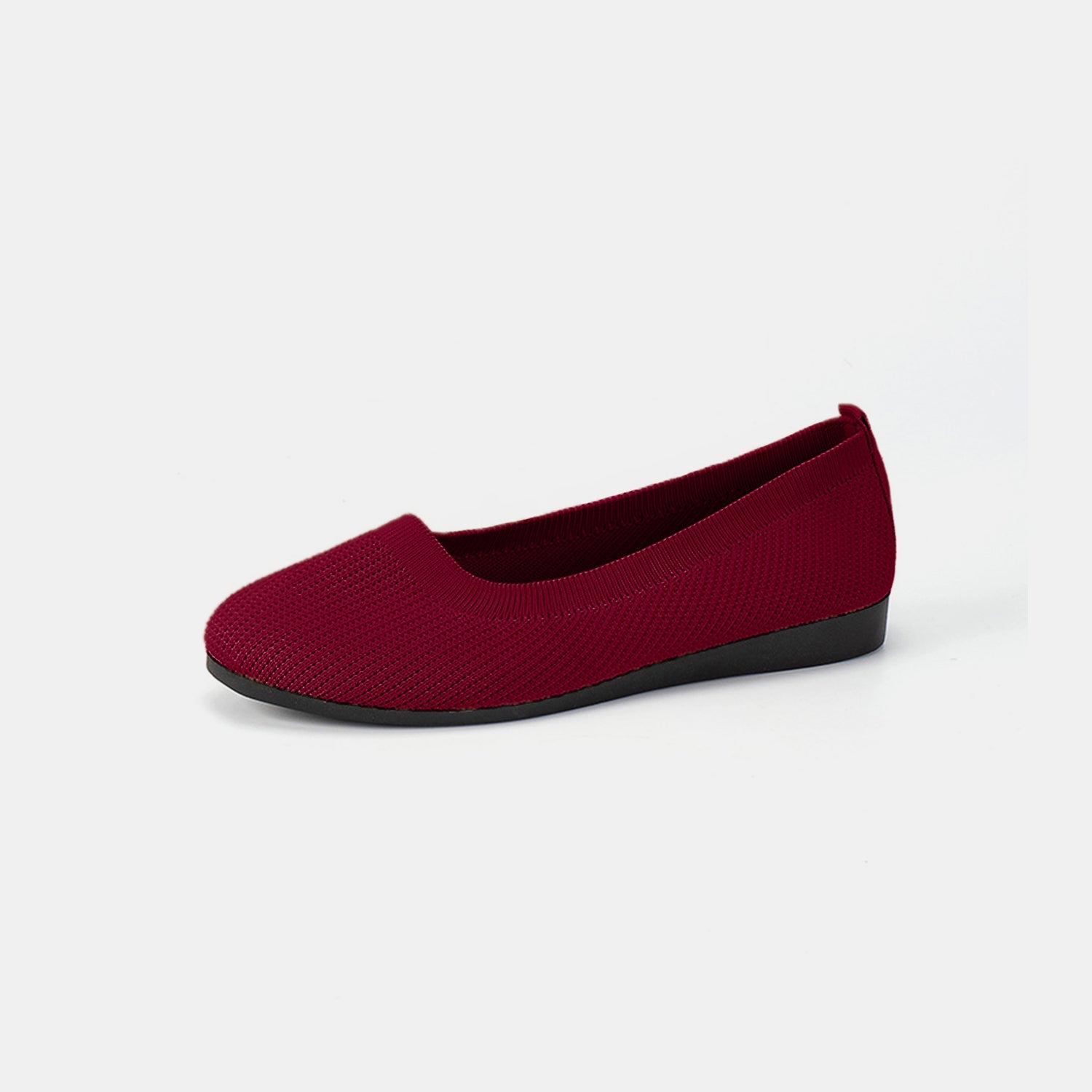 Round Toe Knit Ballet Flats - Flip Flop Dynasty