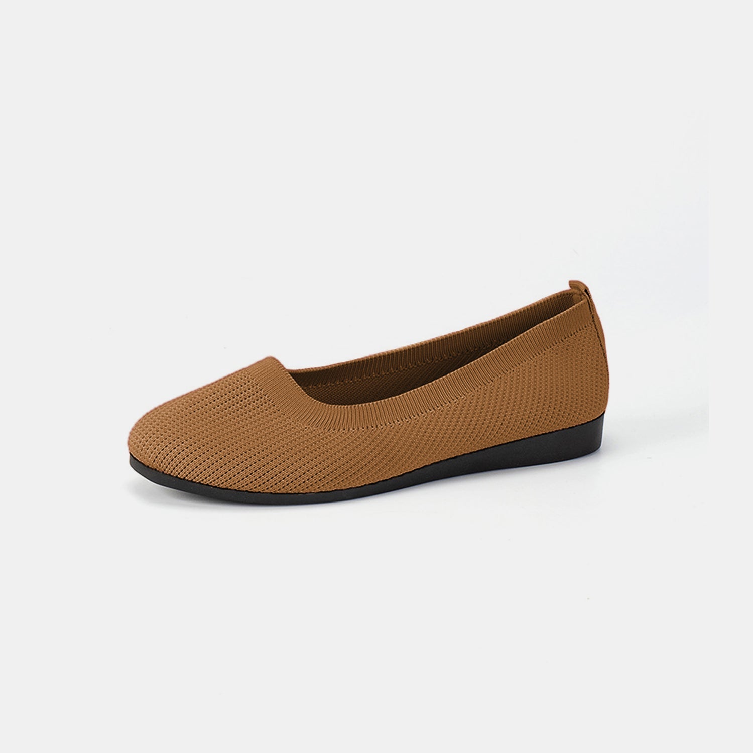 Round Toe Knit Ballet Flats - Flip Flop Dynasty