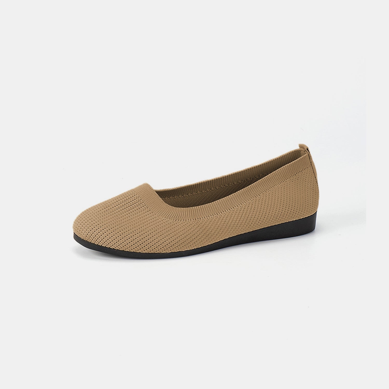 Round Toe Knit Ballet Flats - Flip Flop Dynasty