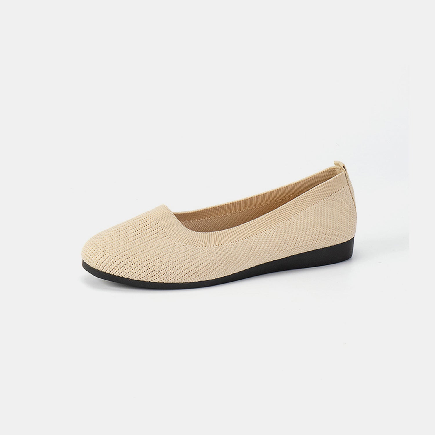 Round Toe Knit Ballet Flats - Flip Flop Dynasty