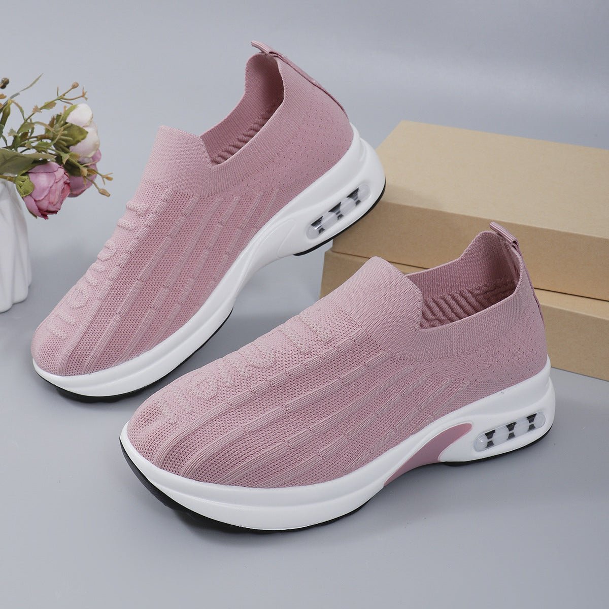 Round Toe Knit Detail Slip On - Flip Flop Dynasty