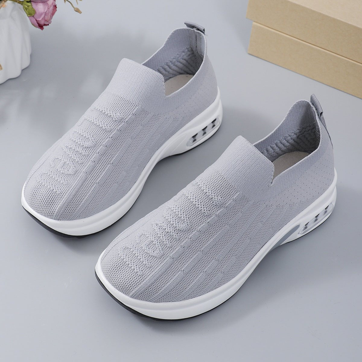 Round Toe Knit Detail Slip On - Flip Flop Dynasty