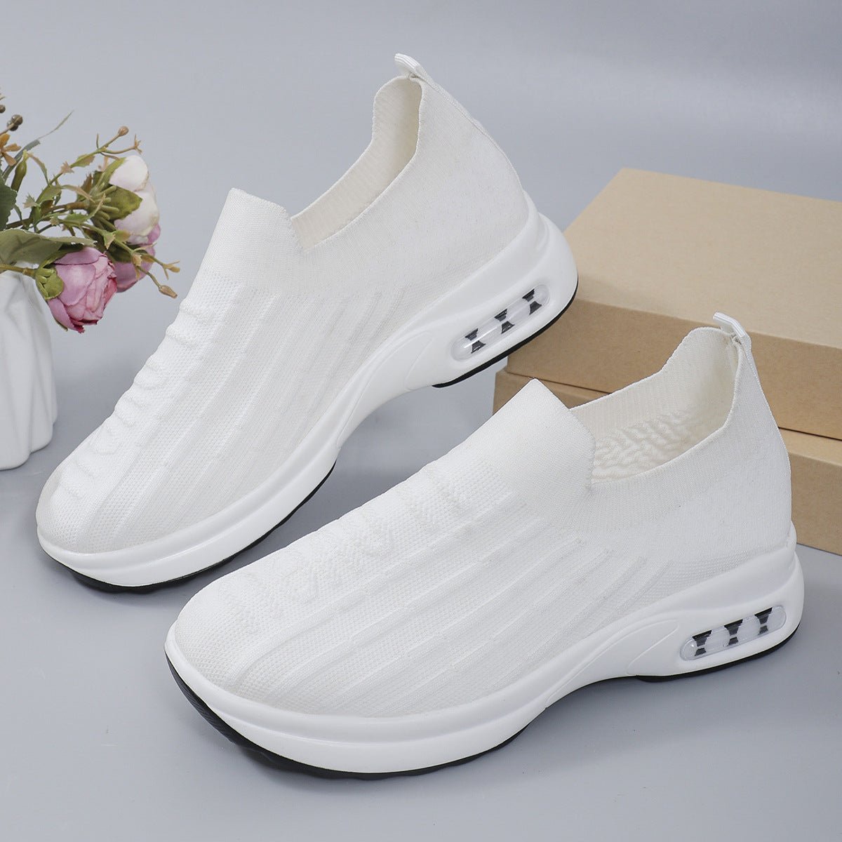 Round Toe Knit Detail Slip On - Flip Flop Dynasty