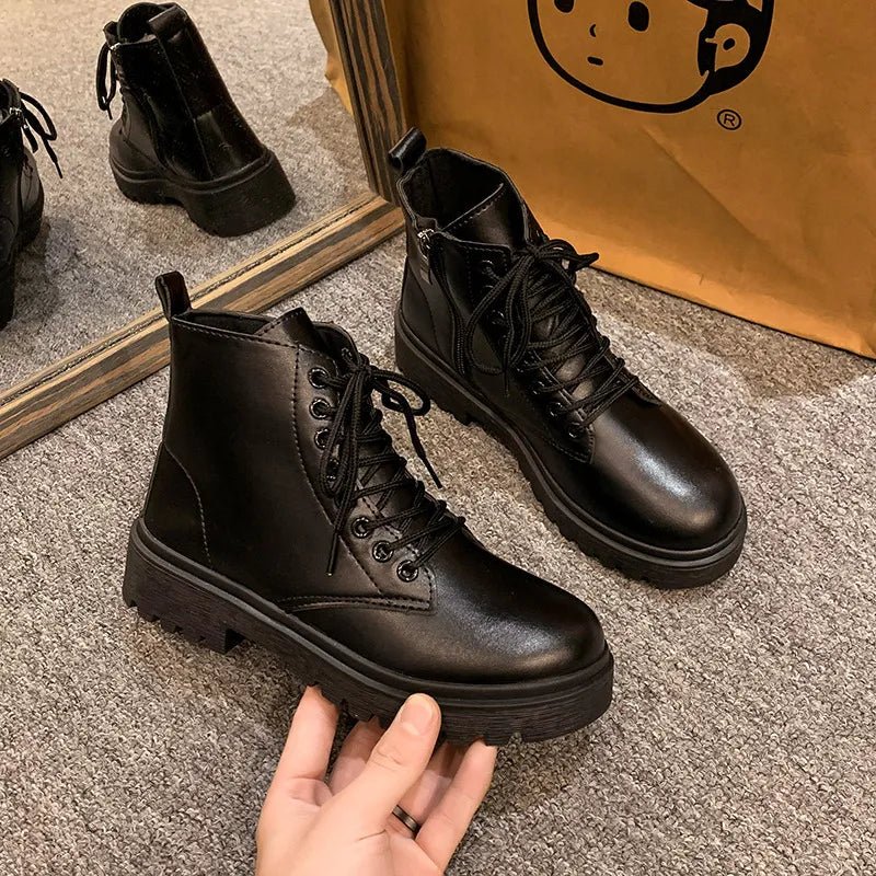 Round - Toe Lace - Up Martin boots - Flip Flop Dynasty