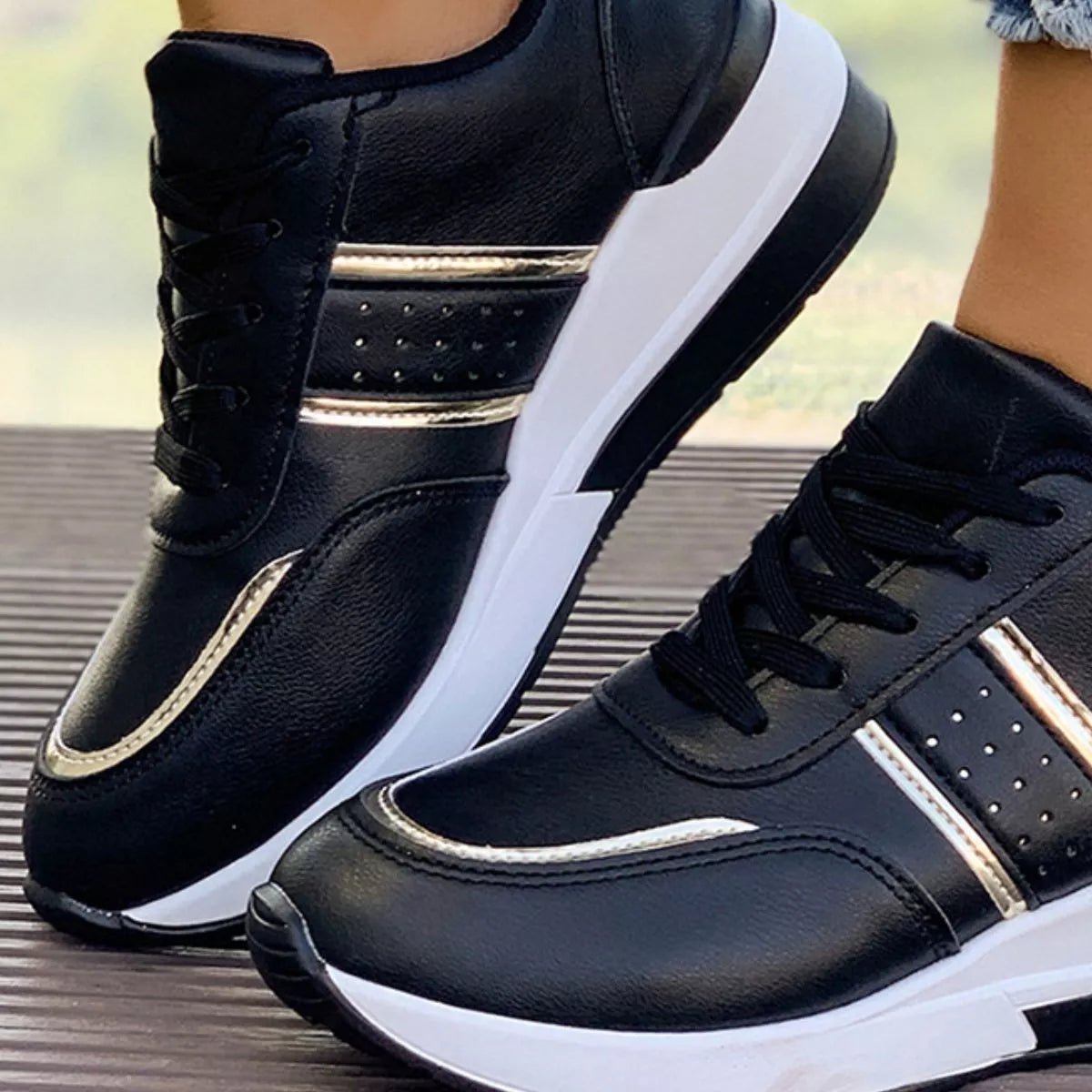 Round Toe Lace Up Sneakers - Flip Flop Dynasty