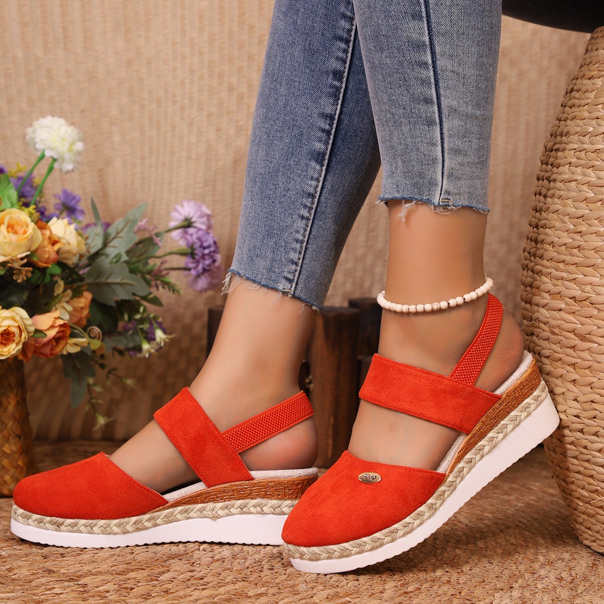 Round Toe Wedge Sandals - Flip Flop Dynasty