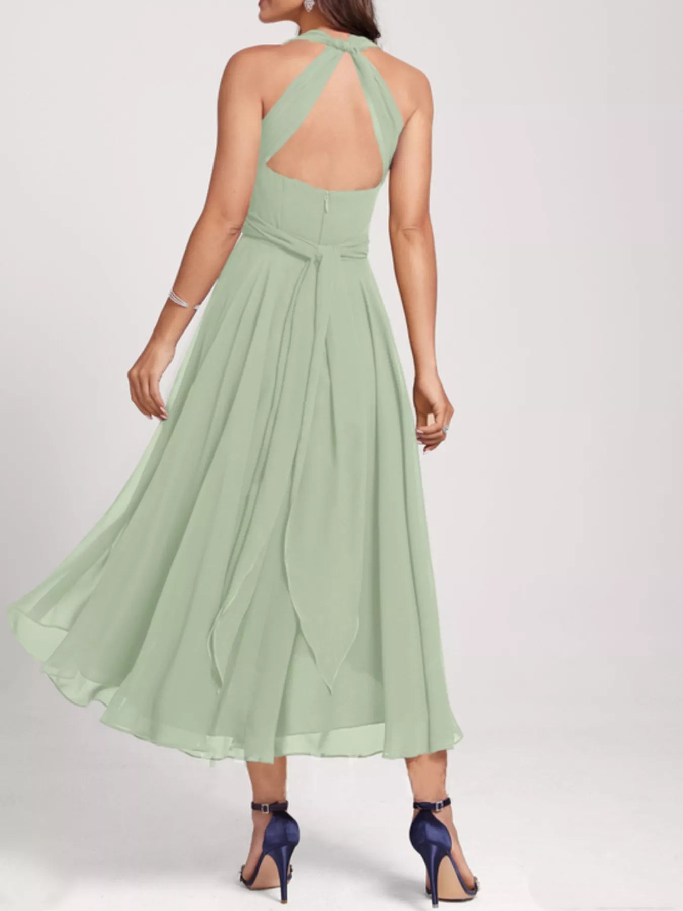 Ruched A-Line Midi Dress - Flip Flop Dynasty