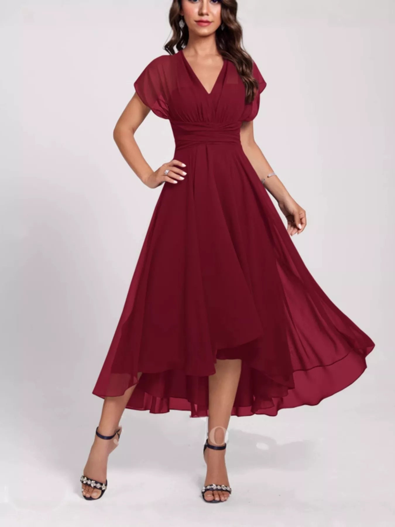 Ruched A-Line Midi Dress - Flip Flop Dynasty