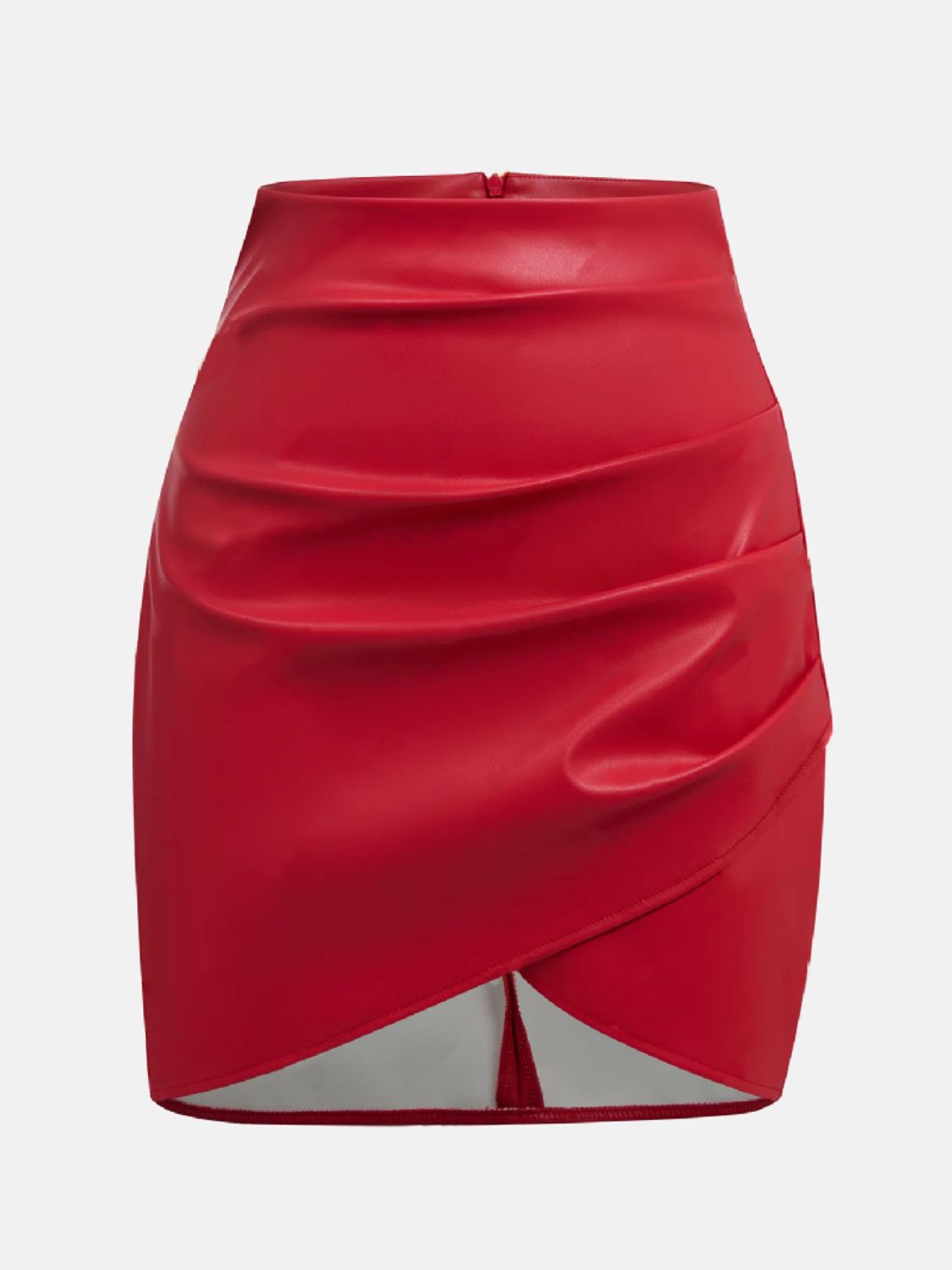 Ruched Asymmetrical Hem Skirt - Flip Flop Dynasty