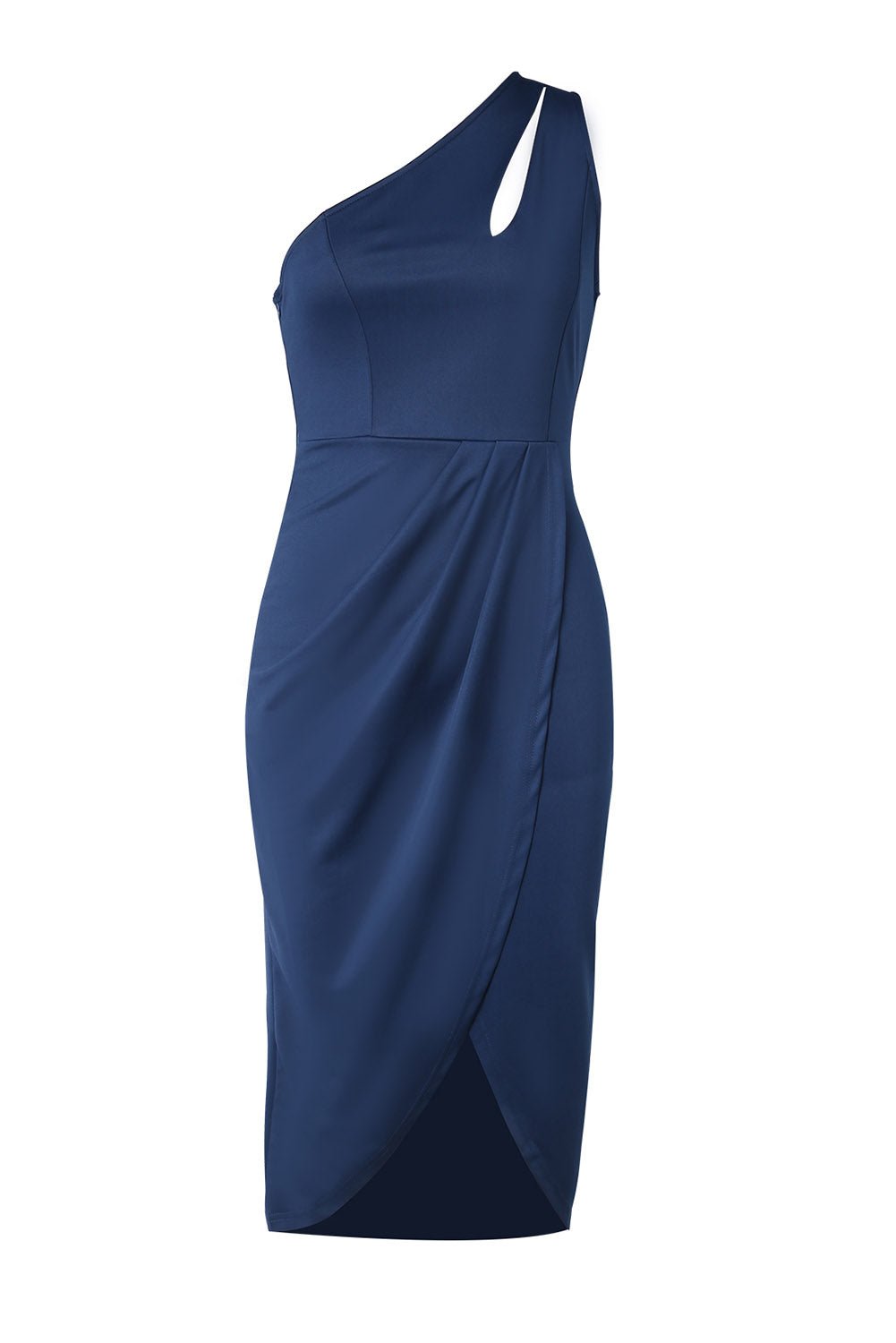 Ruched Cutout Single Shoulder Dress - Flip Flop Dynasty
