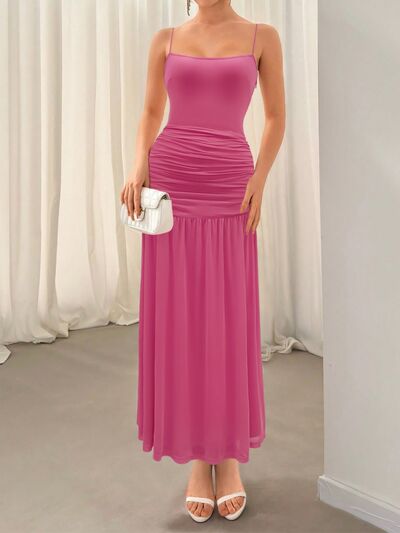 Ruched Maxi Cami Dress - Flip Flop Dynasty