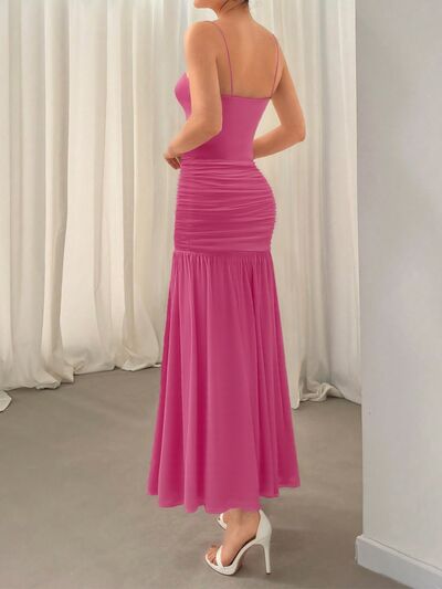 Ruched Maxi Cami Dress - Flip Flop Dynasty