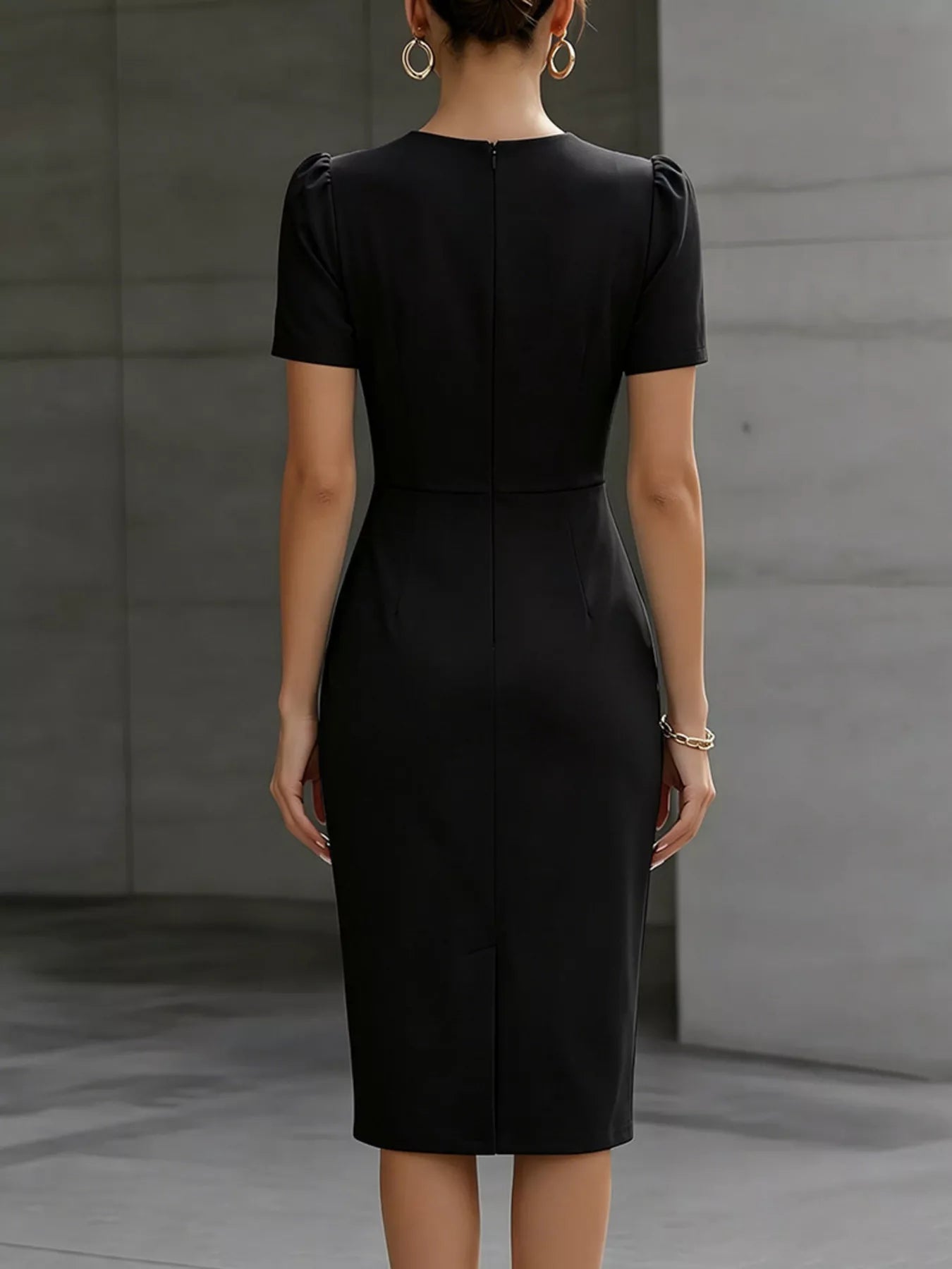 Ruched Short Sleeve Midi Dress - Flip Flop Dynasty