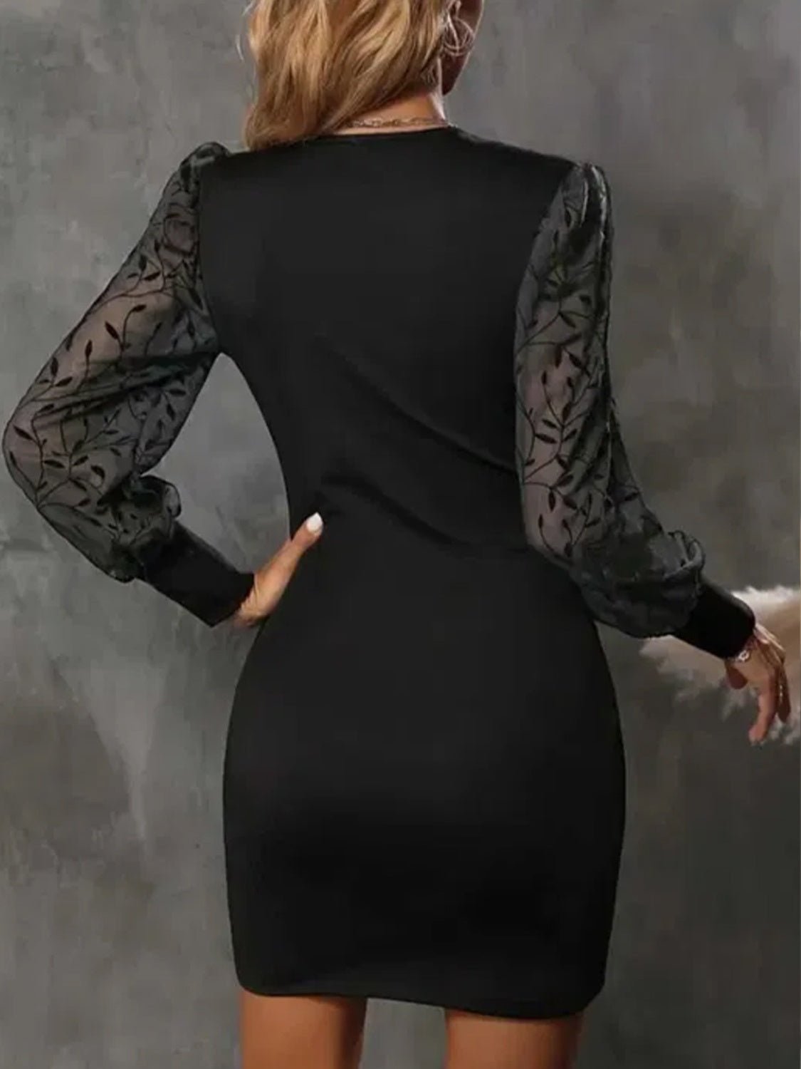 Ruched Surplice Long Sleeve Dress - Flip Flop Dynasty