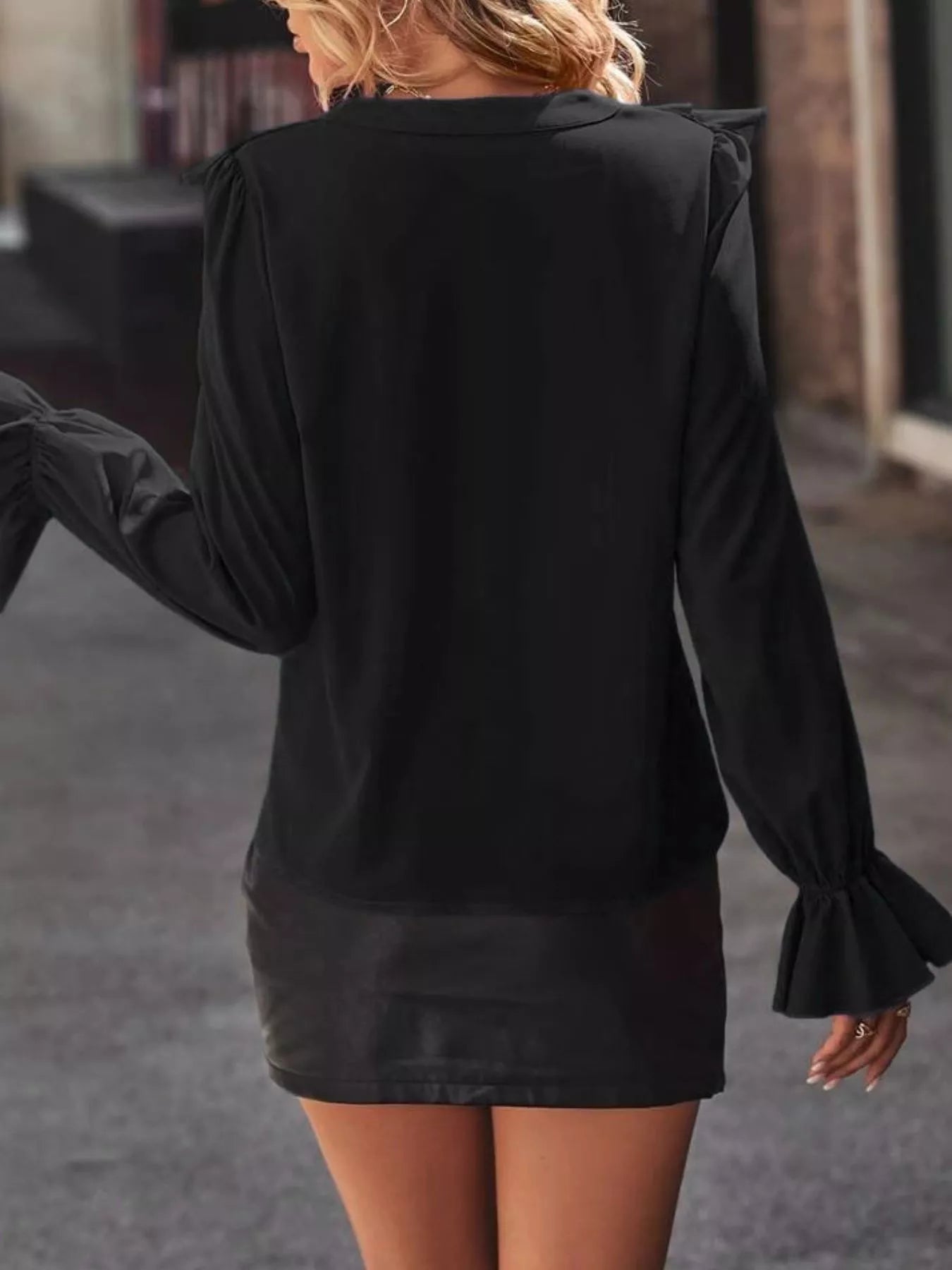 Ruffled Flounce Sleeve Blouse - Flip Flop Dynasty
