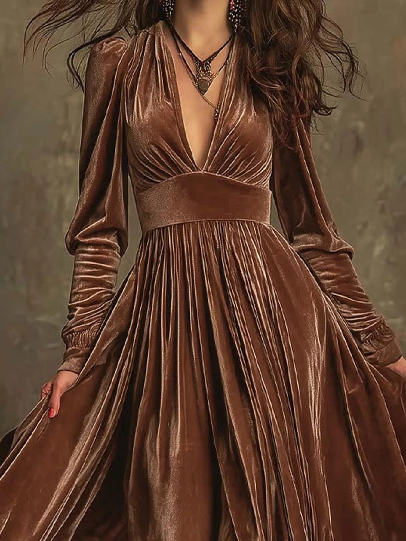 Ruffled Hem Long Sleeve Dress - Flip Flop Dynasty