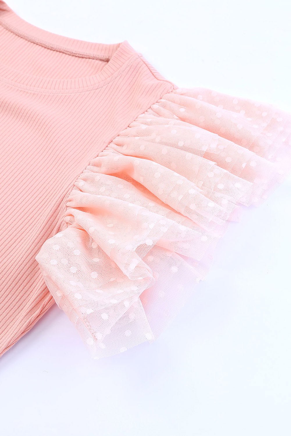 Ruffled Round Neck Cap Sleeve Blouse - Flip Flop Dynasty