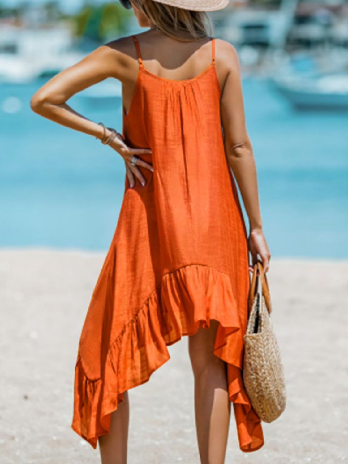 Ruffled Scoop Neck Sleeveless Dress - Flip Flop Dynasty