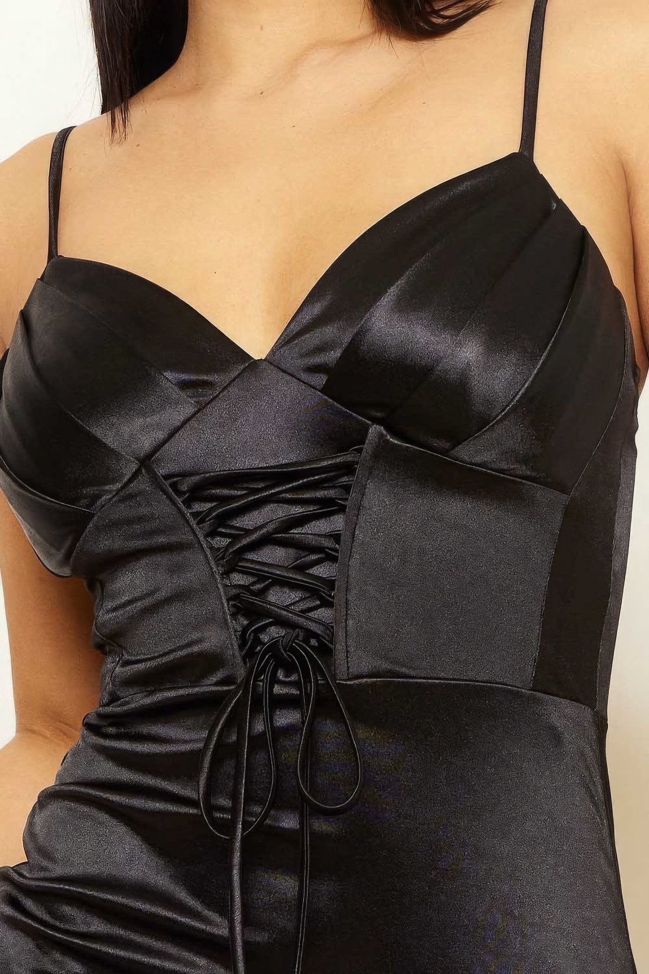 Satin Caged Waist Maxi Dress - Flip Flop Dynasty