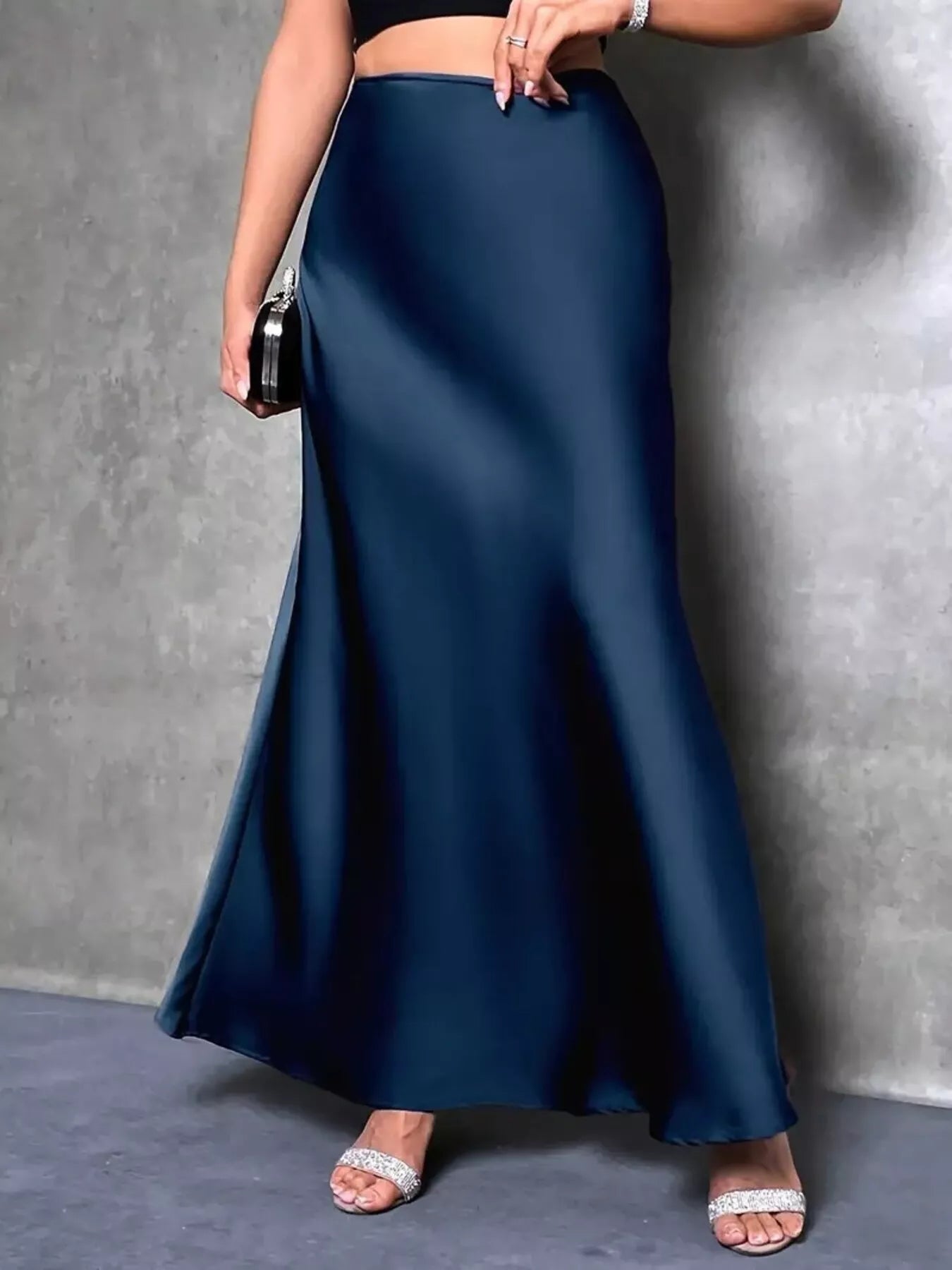 Satin High Waist Maxi Skirt - Flip Flop Dynasty