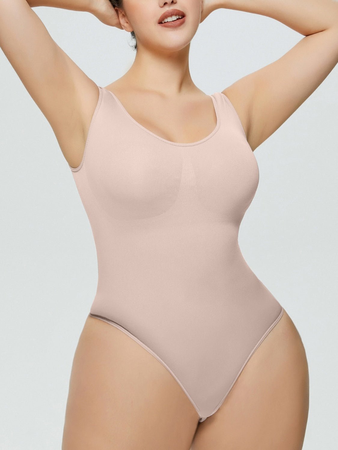 Scoop Neck Wide Strap Shaping Bodysuit - Flip Flop Dynasty