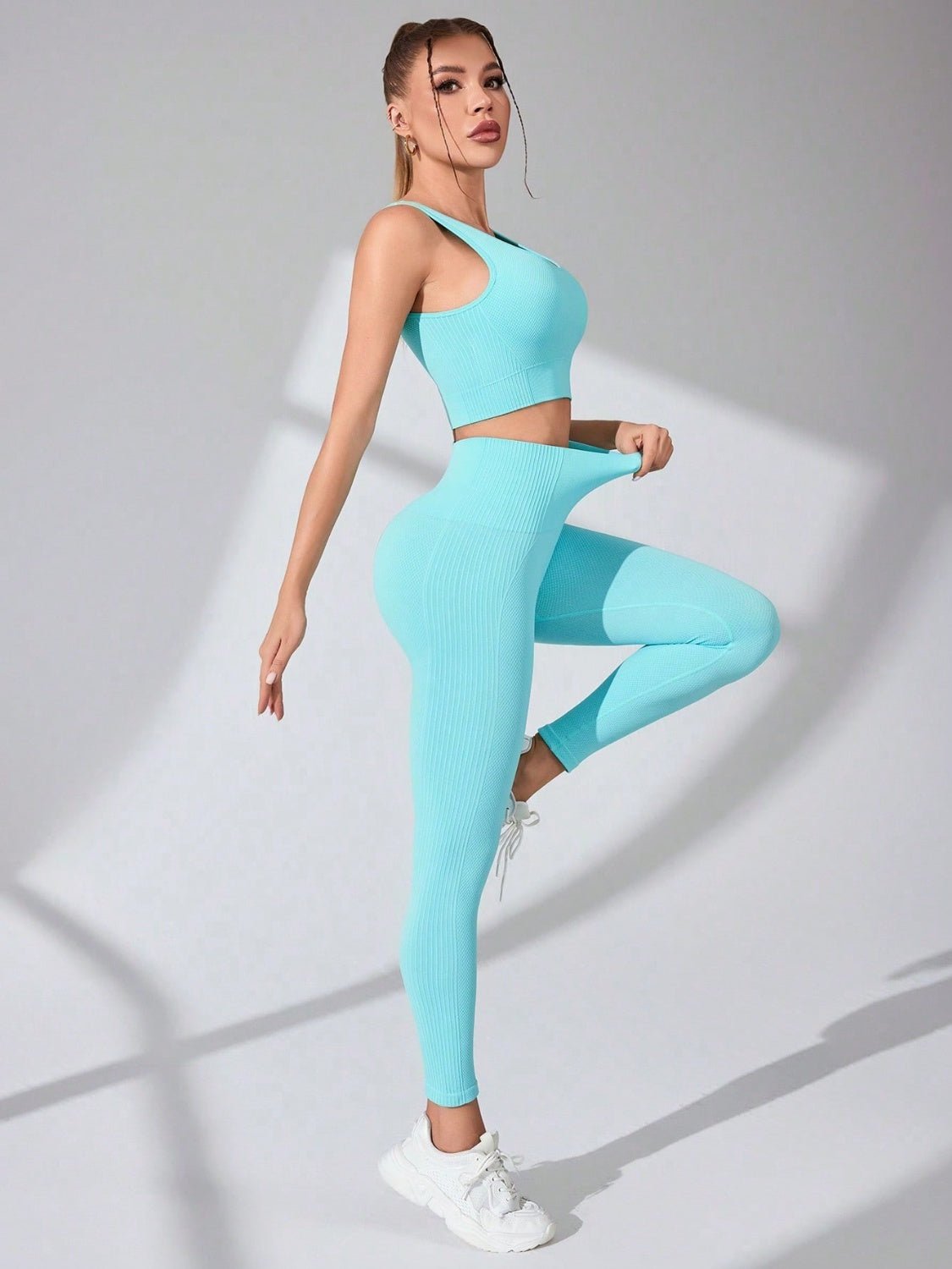 Scoop Neck Wide Strap Top and Pants Active Set - Flip Flop Dynasty