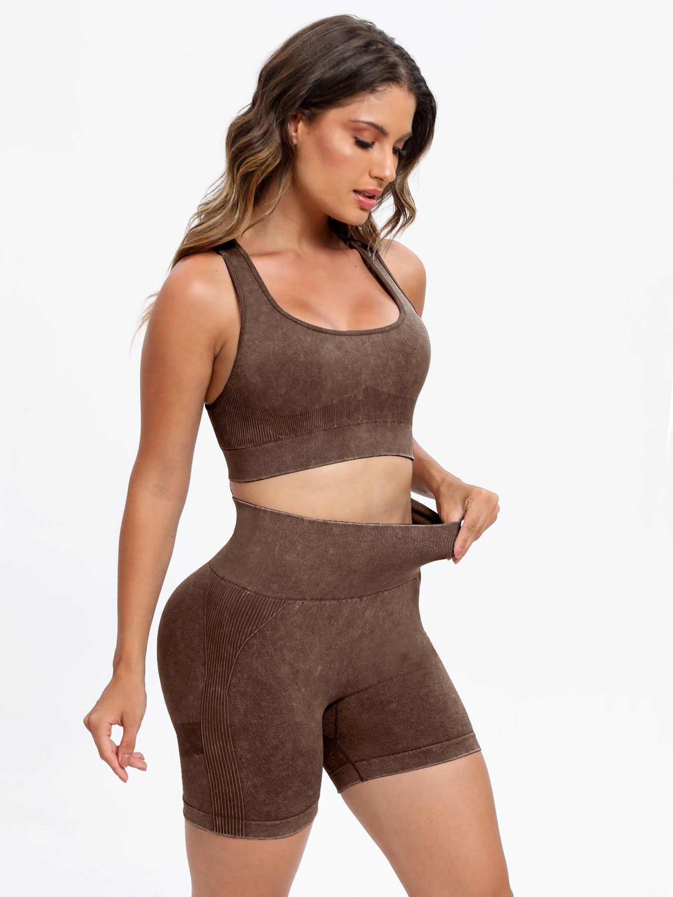 Scoop Neck Wide Strap Top and Shorts Active Set - Flip Flop Dynasty