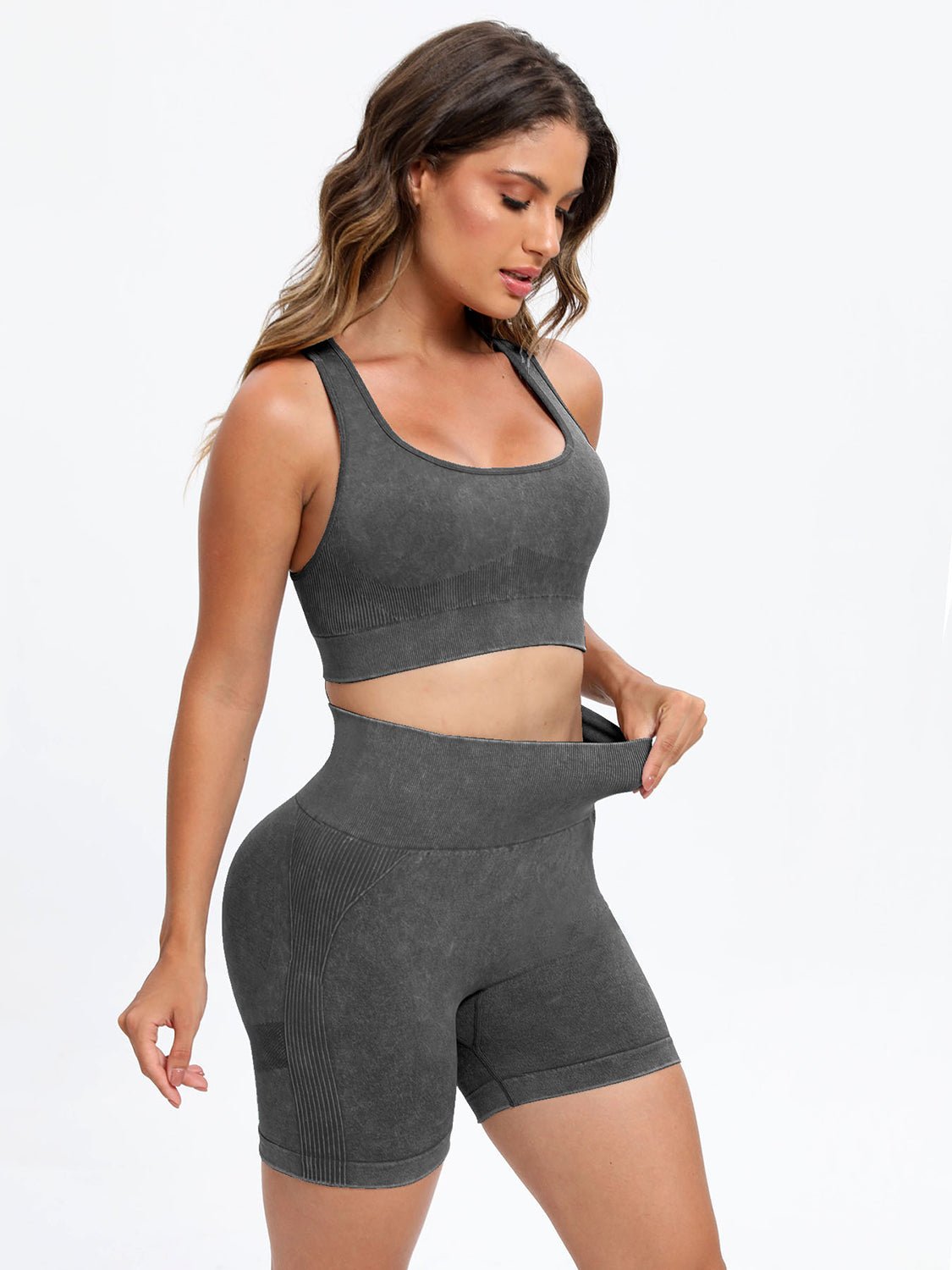 Scoop Neck Wide Strap Top and Shorts Active Set - Flip Flop Dynasty