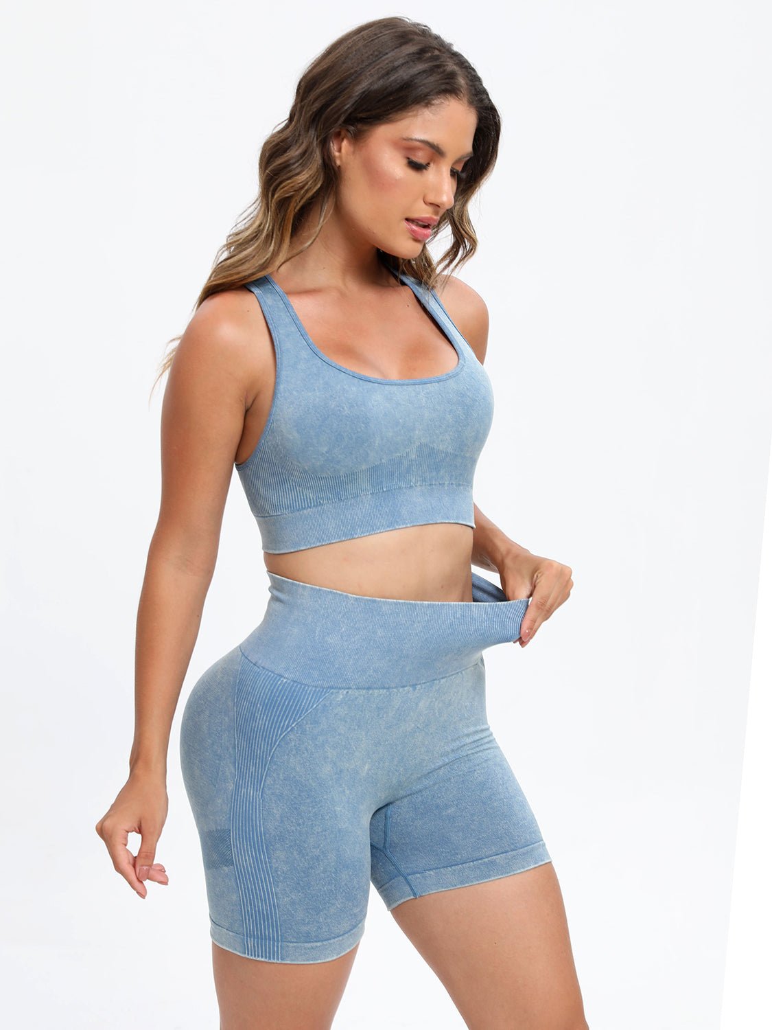 Scoop Neck Wide Strap Top and Shorts Active Set - Flip Flop Dynasty