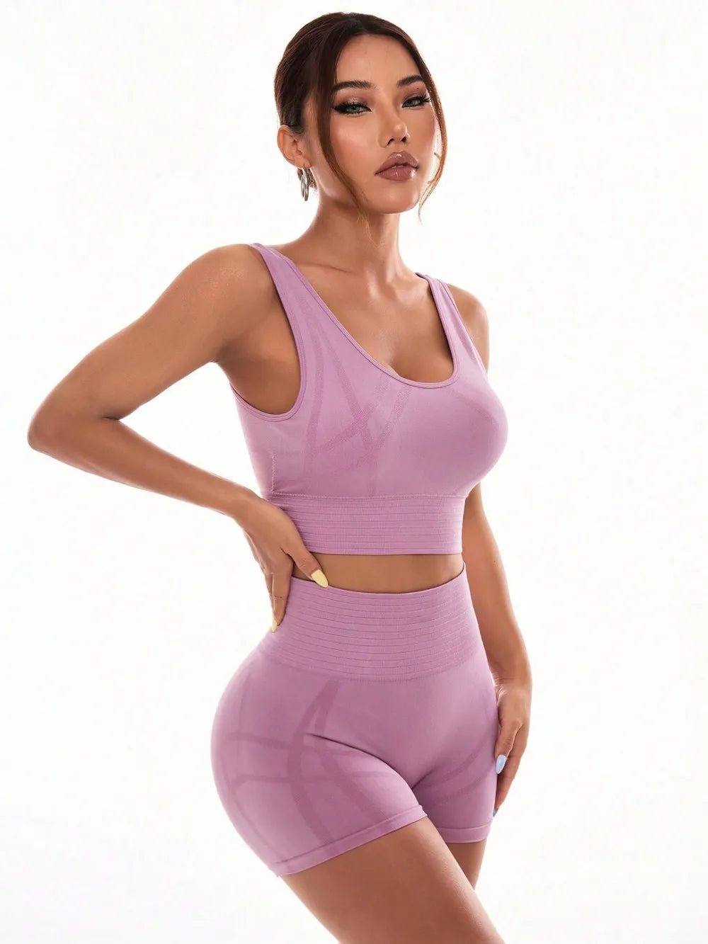 Scoop Neck Wide Strap Top and Shorts Active Set - Flip Flop Dynasty