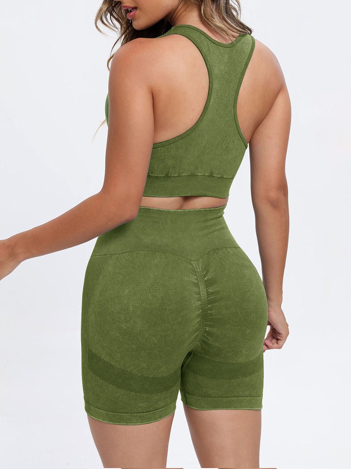 Scoop Neck Wide Strap Top and Shorts Active Set - Flip Flop Dynasty