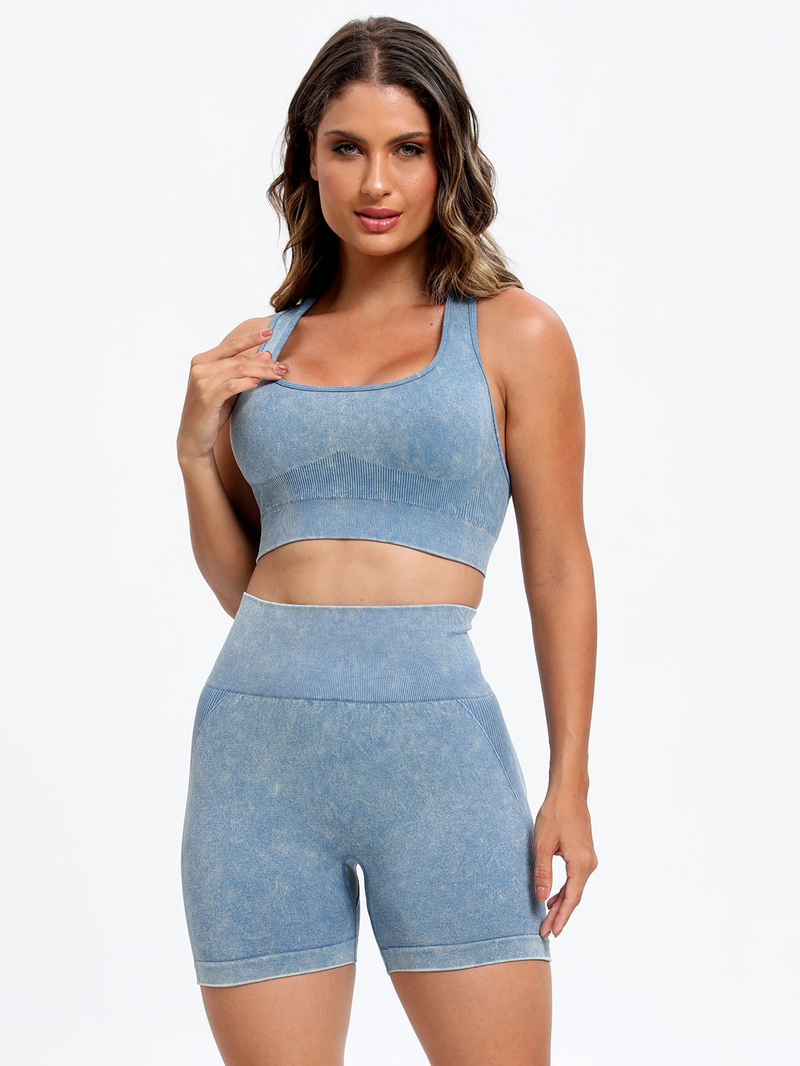 Scoop Neck Wide Strap Top and Shorts Active Set - Flip Flop Dynasty