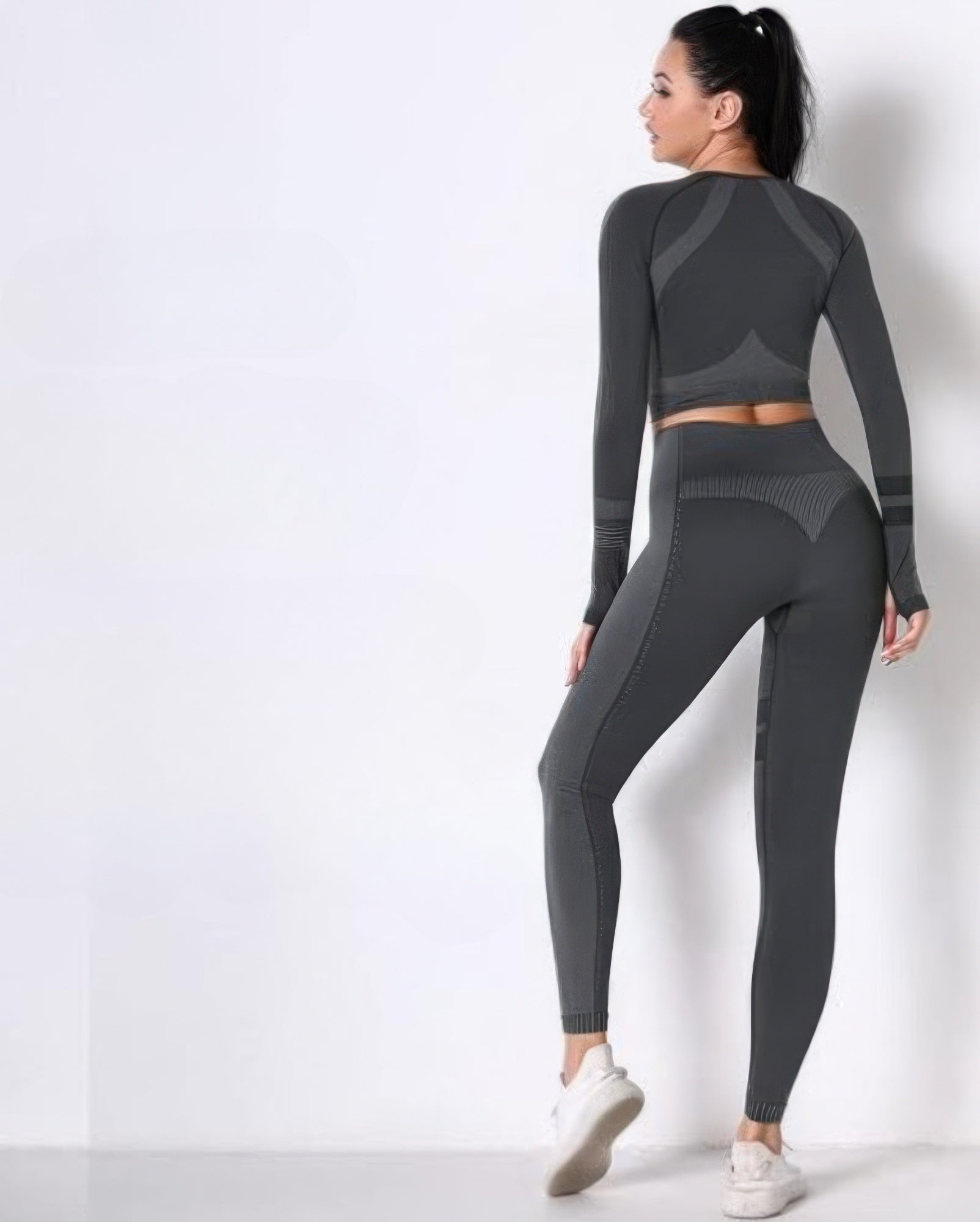 Seamless Long Sleeve Solid Yoga Set - Flip Flop Dynasty