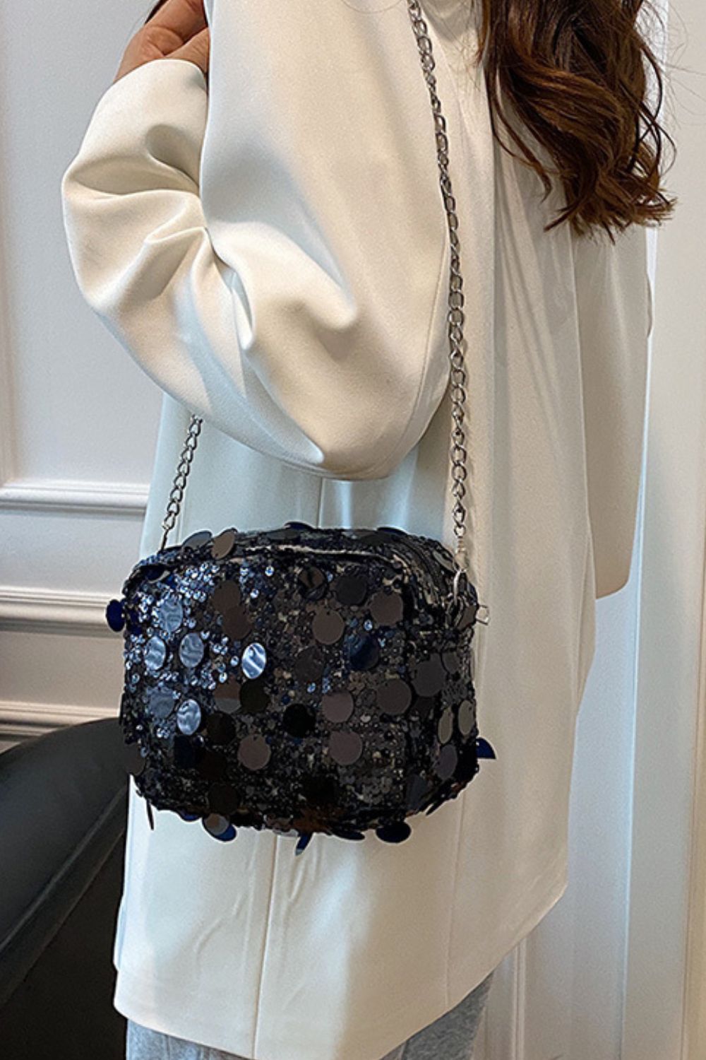 Sequin Chain Shoulder Bag - Flip Flop Dynasty