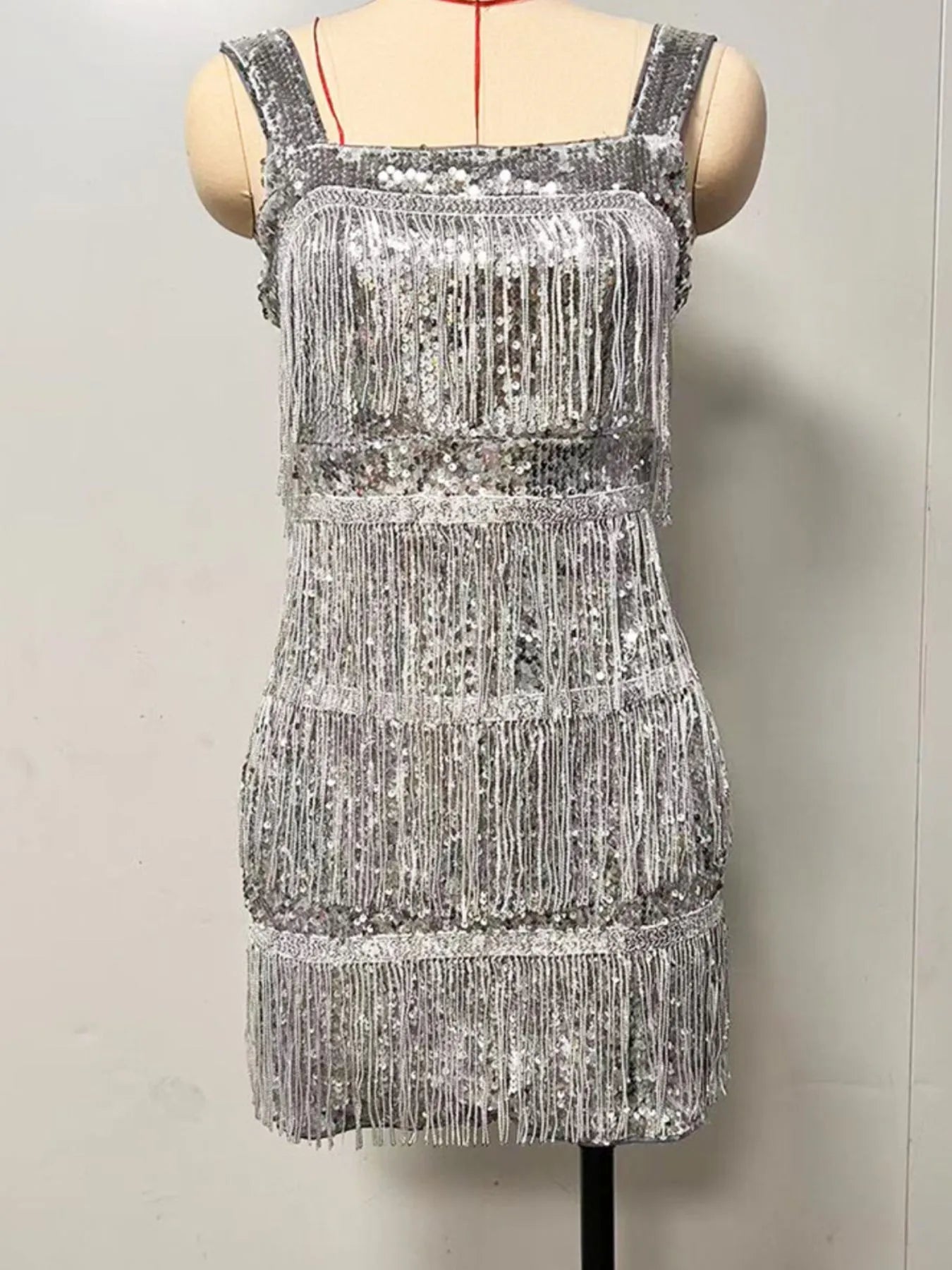 Sequin Fringe Cami Dress - Flip Flop Dynasty
