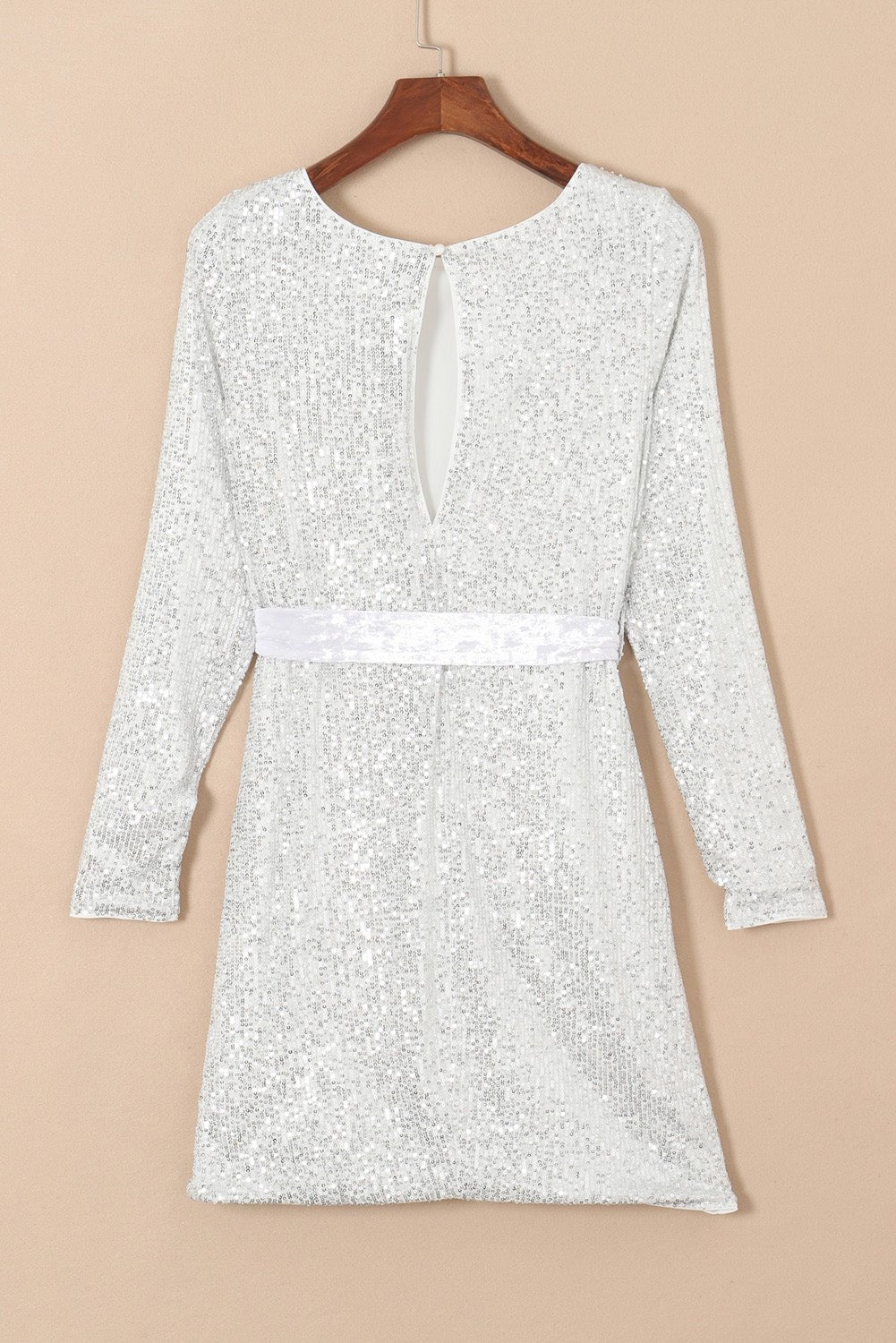 Sequin Tie Front T-Shirt Dress - Flip Flop Dynasty