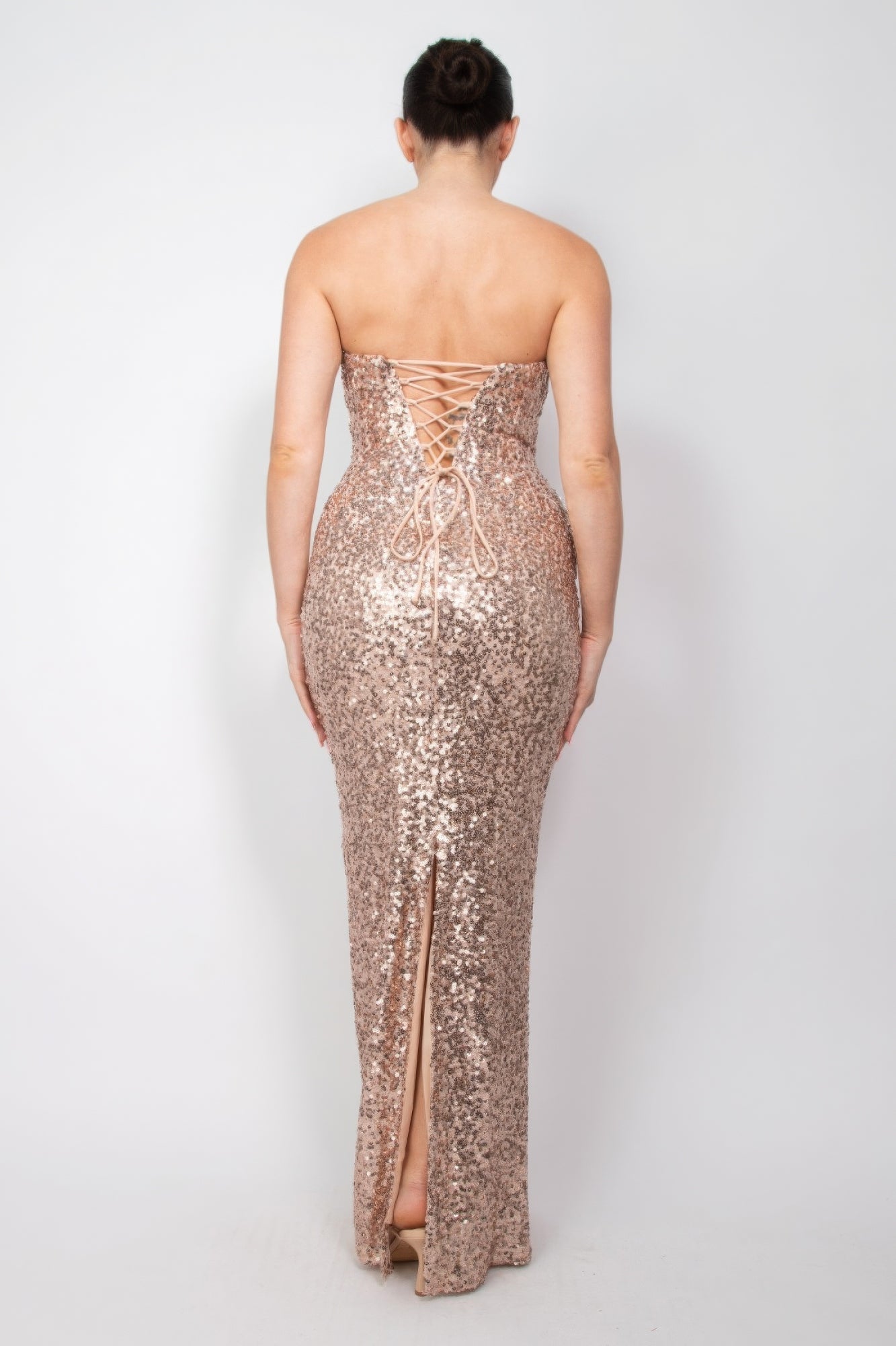 Sequin V - bar Crisscross Tube Dress - Flip Flop Dynasty