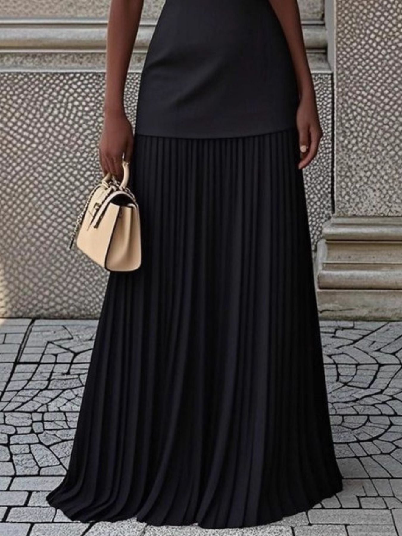 Sleeveless Pleated Maxi Dress - Flip Flop Dynasty