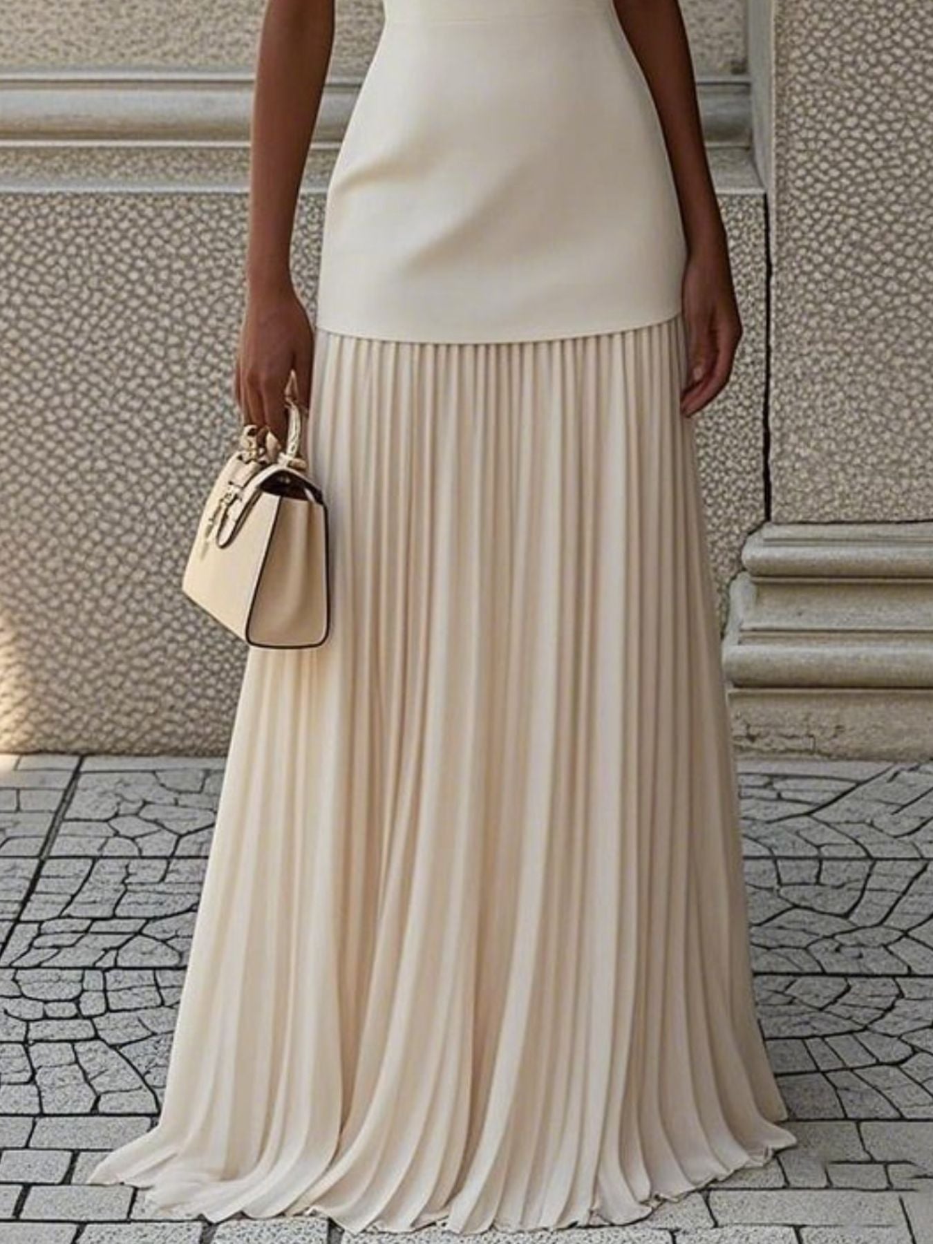 Sleeveless Pleated Maxi Dress - Flip Flop Dynasty