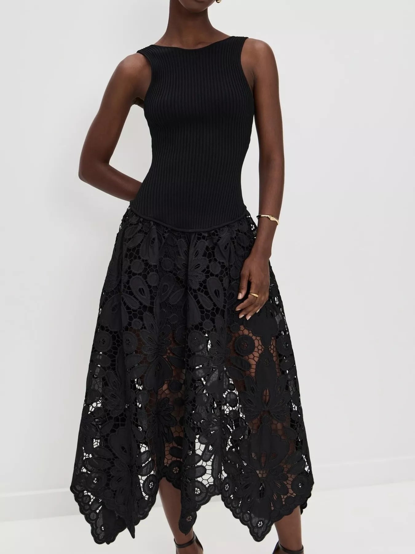 Sleeveless Ribbed Crochet Midi Dress - Flip Flop Dynasty