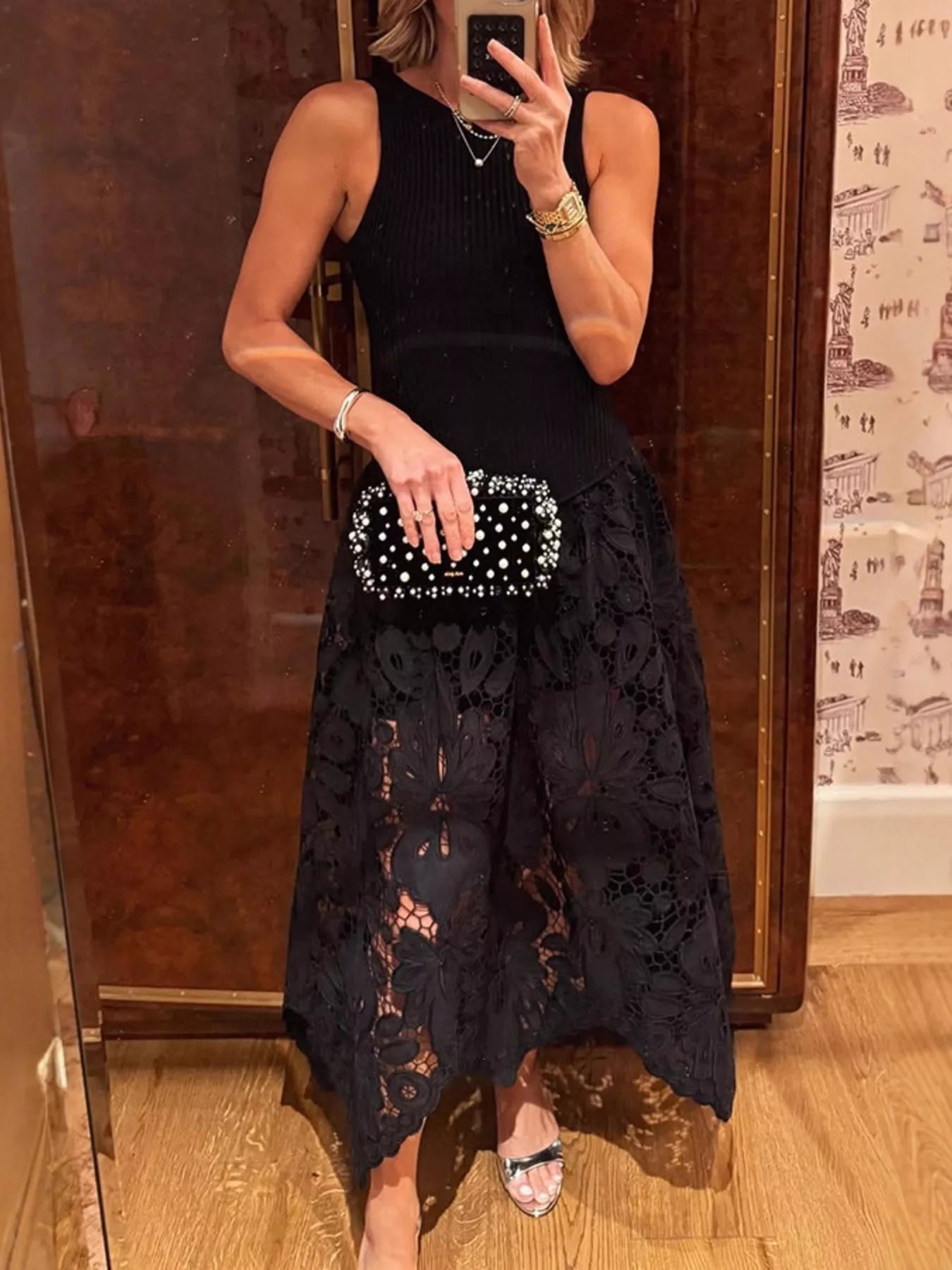 Sleeveless Ribbed Crochet Midi Dress - Flip Flop Dynasty